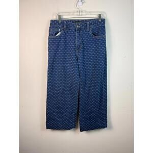 David Catalan Dot Wide Leg Barrel Jeans Size 40 32x25